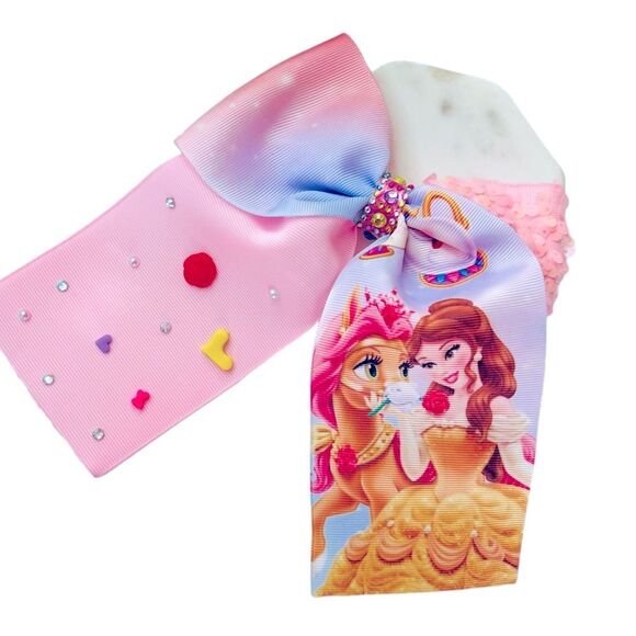 BELLE DISNEY PRINCESS Cheer Hair Bow for Girls - Picture 2 of 5